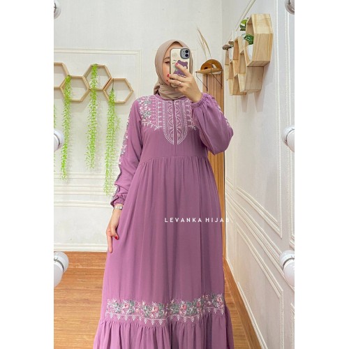 Reyna-007 Gamis Cerutty Babydoll Bordir